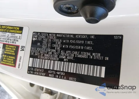 2015 Toyota Venza Le z USA, uszkodzony, nr VIN 4T3BA3BB5FU068028